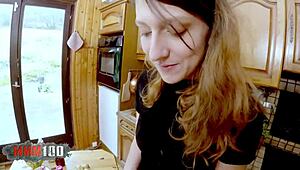 Whoa! This food and sex orgy with Melany Furie getting every hole pounded in the kitchen is wild! 🍆💦