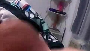 hey, watch this trans girl moaning with a hot cumshot. chubby solo action just for you on mobile!