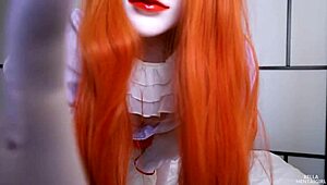 pennywise fucks petite 18+ bella hentaigirl hard in halloween 3d porn, bent over riding with cumshot on tits