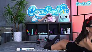 Cute Teen 18+ Spreads Shaved Pussy and Masturbates with Huge Vibrator.