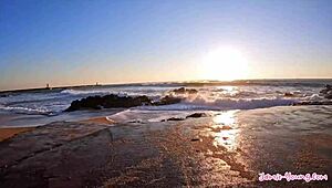 hot couple jamie young fucks wildly on couch in portugal