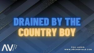 country boy alpha dominates old gay slave in outdoor bdsm scene.