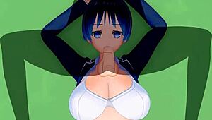 horny female classmate gets helped in the corridor 3d hentai