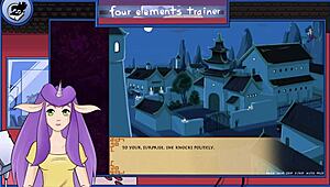 Avatar Trainer Gives Royal Handjob In Animated Scene