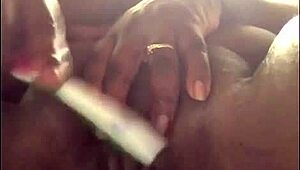 His toothbrush made me squirt in ebony pov with wet pussy and bbw.