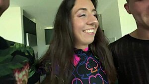 Russian student slut gets face fucked in gay gangbang with muscular friends.