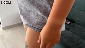 My Ex-Girlfriend Hides from Her Boyfriend to Show Me Dirty Panties