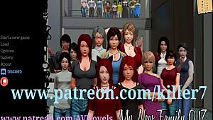 In my new family, the milf with big tits explores erotic adventures.