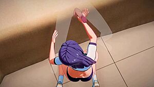 Moaning Aki Nijou And Her Big Bouncing Tits In 3d Hentai Sex