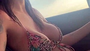 Watch this skilled prostitute suck dick to facial while driving?