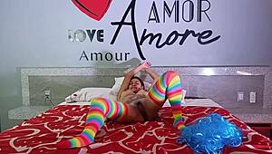 Rica masturbates solo for you with big tits and ass