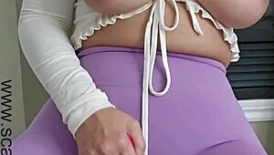 Horny teacher jerks off with pink vibrator for you