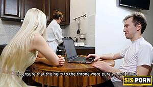 yo, watch this blonde suck and ride her stepbro like a pro!