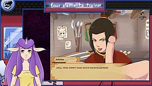 Avatar Trainer Gives Royal Handjob In Animated Scene