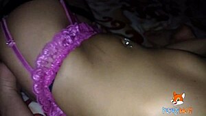 Hot hotel action with small tits and old pussies