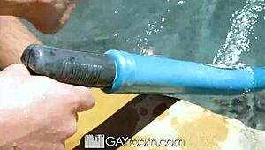 HD - GayRoom Rough Play by Pool Turns Wild