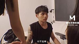 Trailer-Horny Hostel: Asian Model Seduces Roommate with Wet Doggy Style
