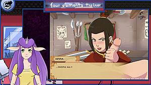 Avatar Trainer Gives Royal Handjob In Animated Scene