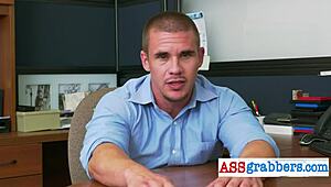 Yo muscled bear, suck that nasty hunk before wild threesome action.