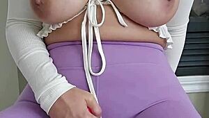 Horny teacher jerks off with pink vibrator for you