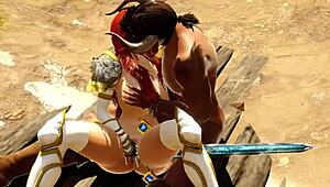 hey, did the warrior princess really get banged by the minotaur after trying to slay him?