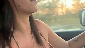 Watch this skilled prostitute suck dick to facial while driving?
