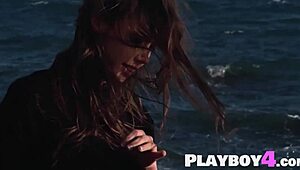 yo, check this sexy big-boobed brunette teen mila azul stripping all natural naked!