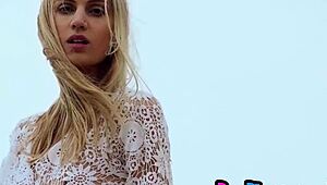 Blonde Model Francy Torino Poses After Outdoor Performance