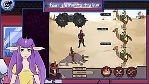 Avatar Trainer Gives Royal Handjob In Animated Scene