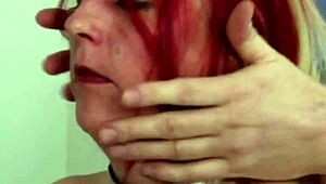 deutsche devote hausfrau sklavin endures painful bdsm casting, it hurt so much