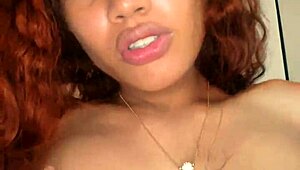 Pretty skinny amateur rides dildo alone