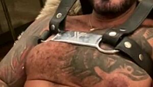 after party, viktor rom shows monster cock in public masturbation.