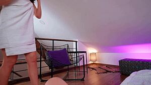 Hot Milf Delivers Stunning Footjob with Rough Bedroom Sex and Cum!