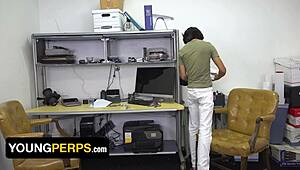 Young Perps - Caught Thief Rave Harddick Takes Rough Anal at Office