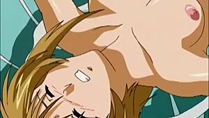 Big titty anime babe receives pussy licking.