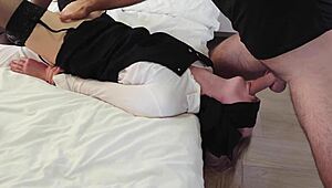 Rough Hard BDSM Anal Fuck! Tied Up Blindfolded and Fucked by Big Cock!