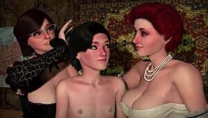 Hey, futa ladies dominate guy with epic skills!