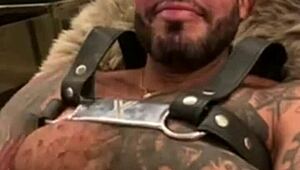 after party, viktor rom shows monster cock in public masturbation.