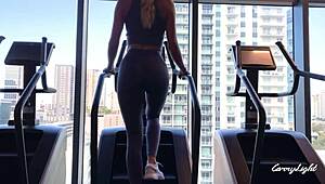 Step Son Grinds And Fucks Anal Step Mom's Big Ass In Yoga Pants After Gym