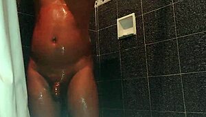 I went to the shower to pleasure myself nicely