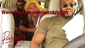 the uber driver's fat bbw wife sucks a stranger's cock and squirts