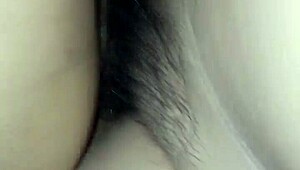 Asian teen receives creampie cumshot in intense session