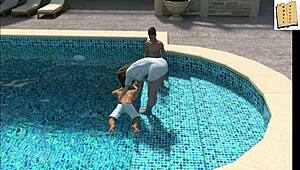 Emotional Game with Teen Wife and Stepmother