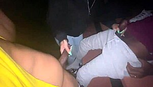 yolanda yamz sucks two big cocks at the park, deepthroat action. bent over for hardcore sucking.