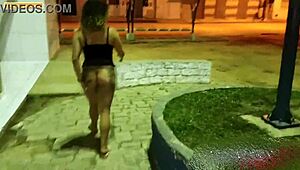 Guy Can’t Pay Hotel, Bangs Two Girls in Public Square. Wild Night After Party in Small Town!