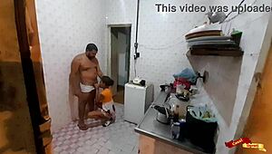fucking stepdaughter anal in kitchen!