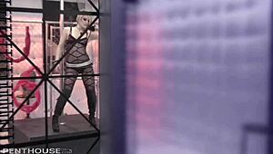 Exotic Blonde Stripper Ash Hollywood Gets Clothes Ripped And Fucked In Cowgirl Orgasm Fantasy