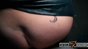 Feisty German MILF banged hard in public by sports student, wow!