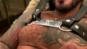 after party, viktor rom shows monster cock in public masturbation.