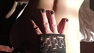 Sissy spies on mature woman bathing